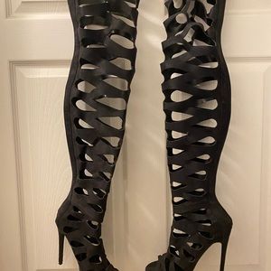 THIGH high heels